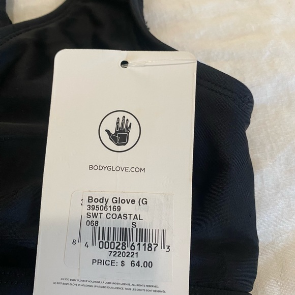 NWT Body Glove Black Swim Top - Picture 4 of 4